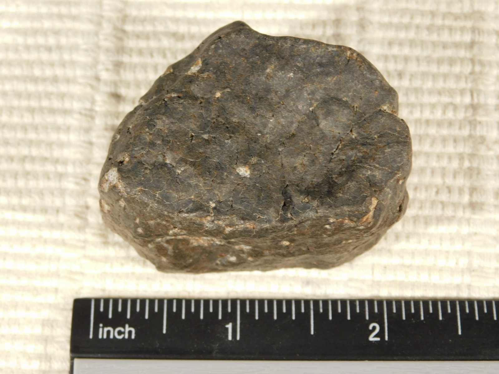 H6 Stony METEORITE Regmaglypts DARK Fusion Crust and Contraction CRACKS! 138gr