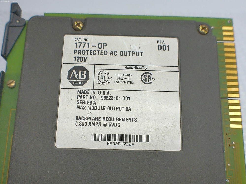 ALLEN BRADLEY 1771-OP SER.A MODULE UNMP