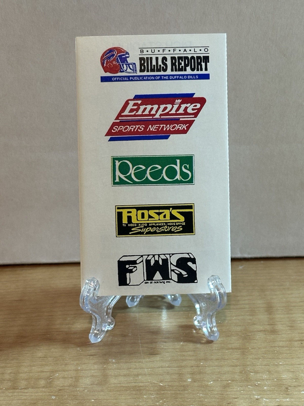1993 Buffalo Bills Pocket Schedule , Buffalo Bills Report