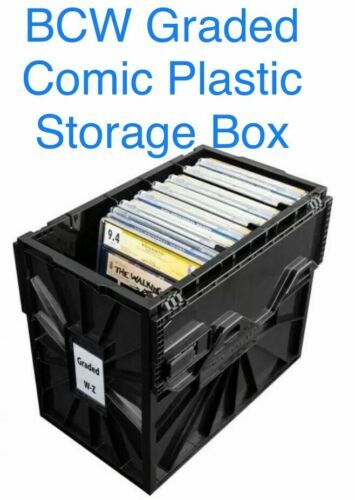 5 BCW Graded Certified Comic Book Storage Plastic Bin Stackable Boxes
