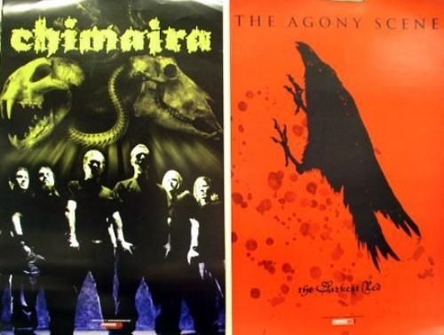 THE AGONY SCENE/CHIMAIRA 2 sided 2005 promotional poster Flawless New Old Stock
