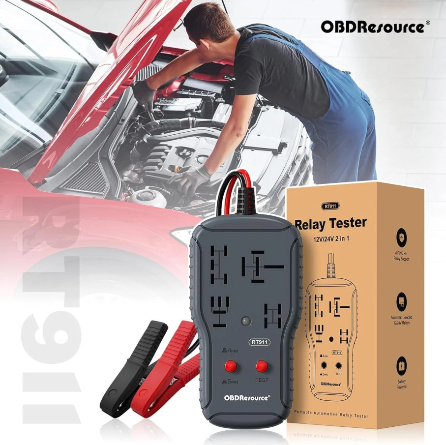 New Automotive Electronic Relay Car Relay Tester Universal 12/24V LED Indicator