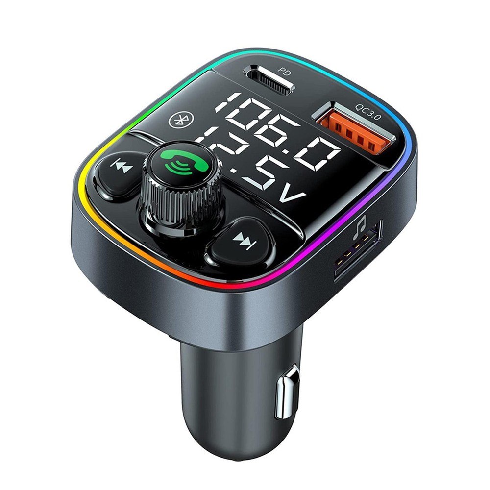 Car Adapter U Disk Music Player 7 Color Backlit Fast Handsfree Call for