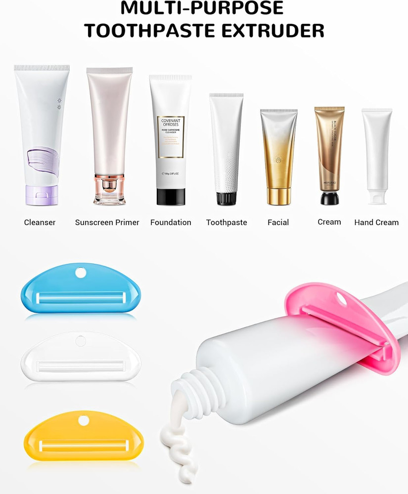 4PCS Toothpaste Squeezer, Colorful Plastic Toothpaste Tube Squeezer Toothpaste D