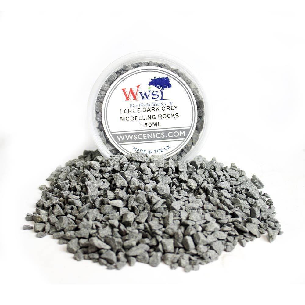 Large Dark Grey Modelling Rocks 2-5mm | Wargame Scenery & Basing Material