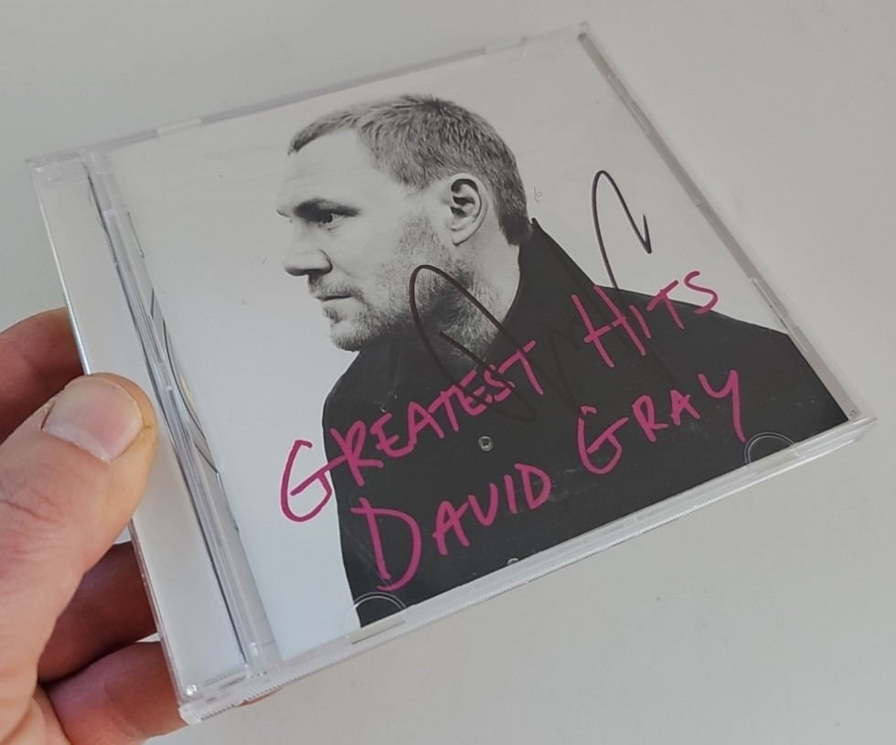 DAVID GRAY Autographed Signed CD Booklet Greatest Hits CD 2007
