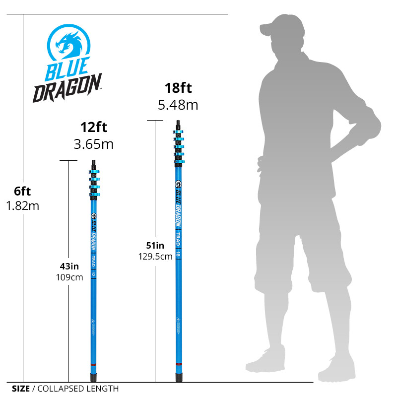 Blue Dragon Trad Window Cleaning Pole