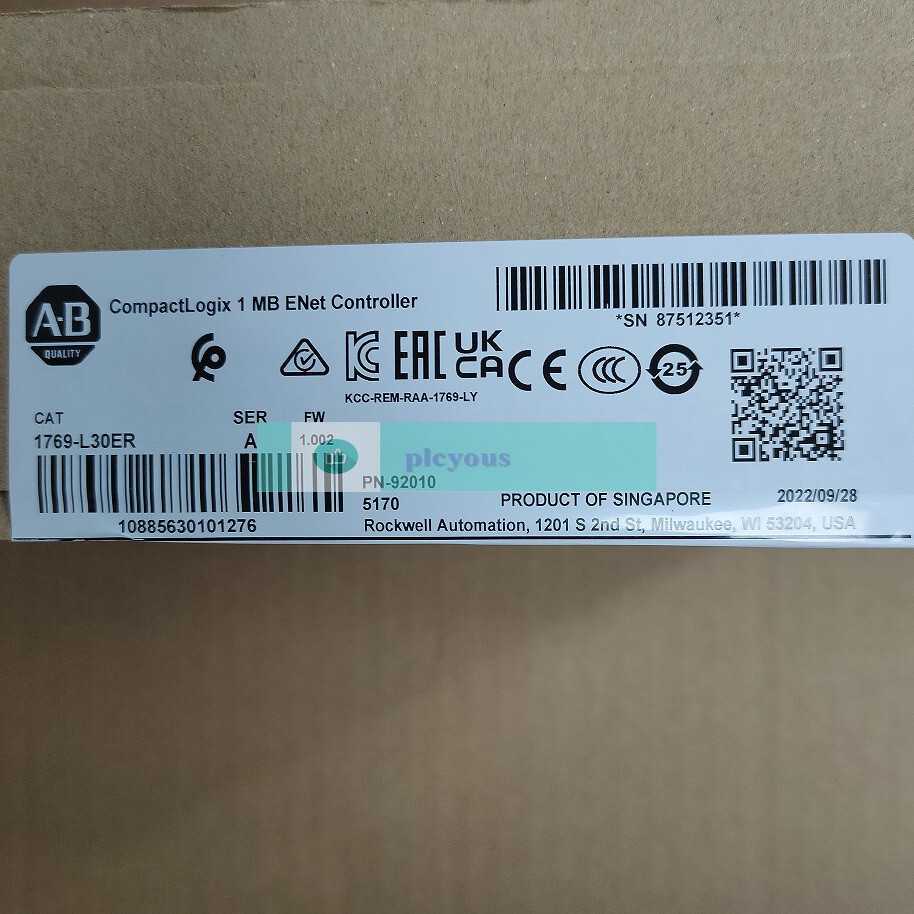 1769-L30ER Ser A A~B CompactLogix 5370L3 Ethernet Processor Module 1MB