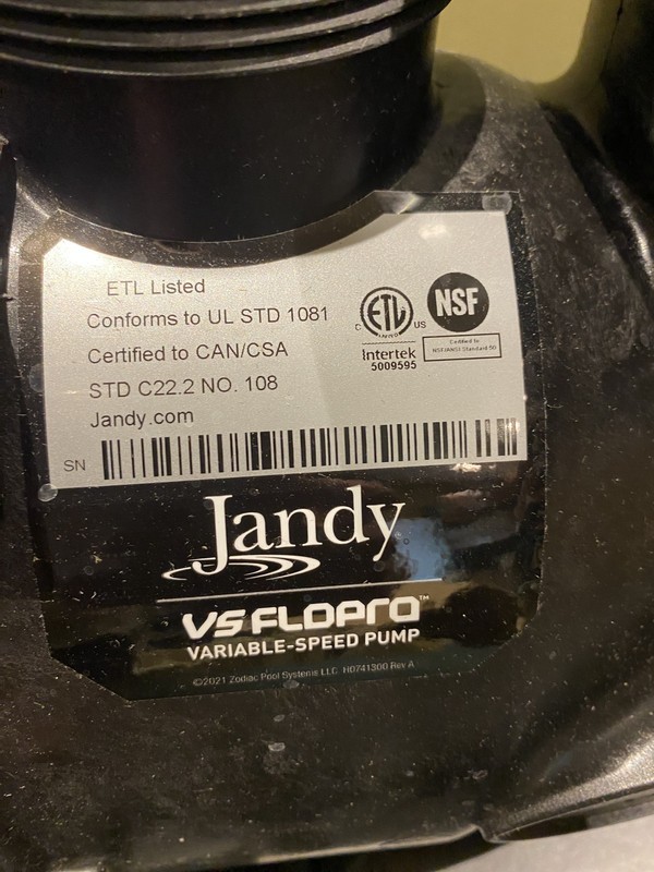 JANDY VSFHP270DV2AS POOL PUMP 2.7HP VS FLOPRO VARIABLE SPEED - SCREEN BLEED
