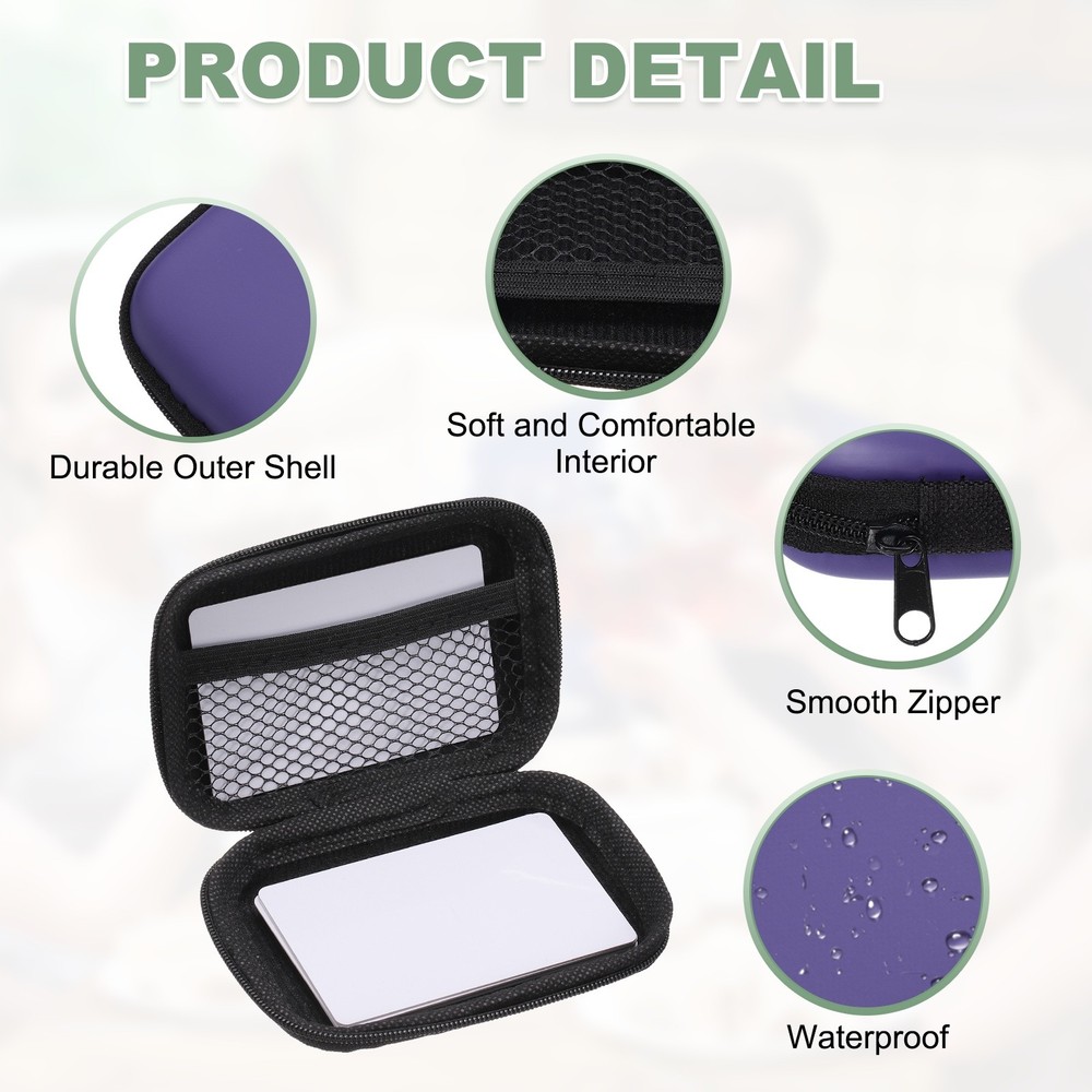 2Pcs Card Game Case, Travel Game Case Compatible, Purple