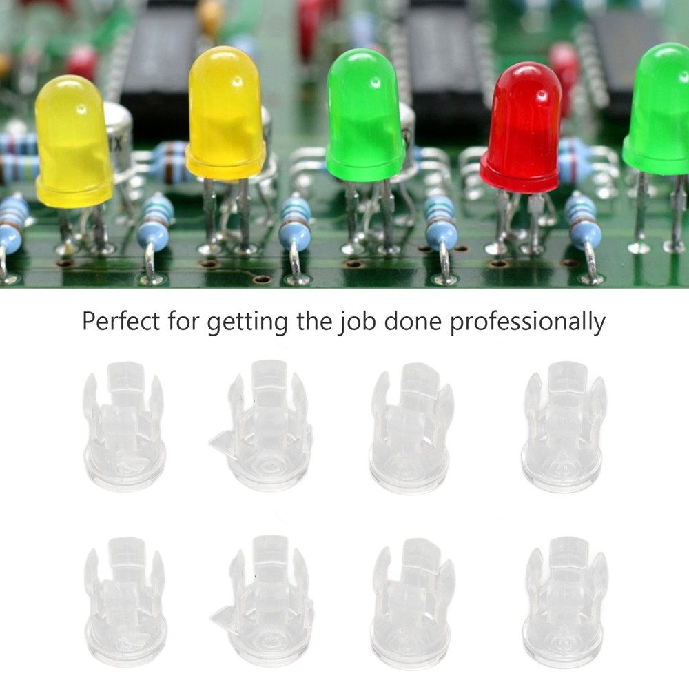 ♡ 100Pcs LED Light Emitting Diode Shade Transparent Cap Protective Cover