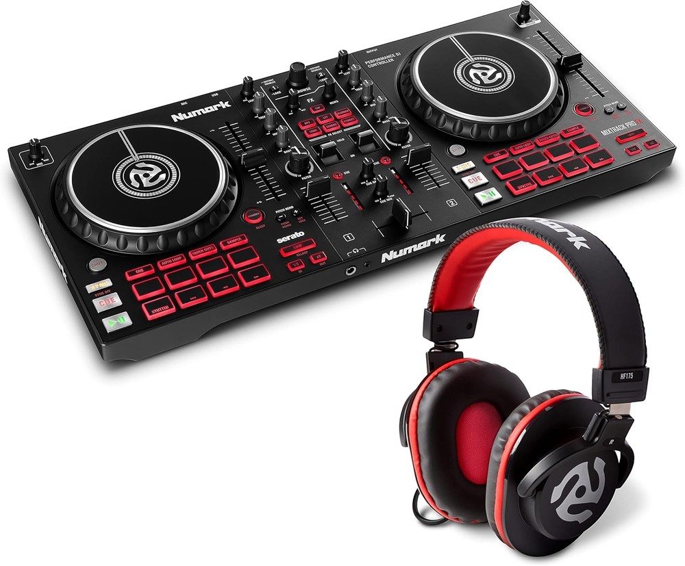 Numark 2-Deck DJ Controller with USB 24-Bit Audio Interface and Serato DJ Lite