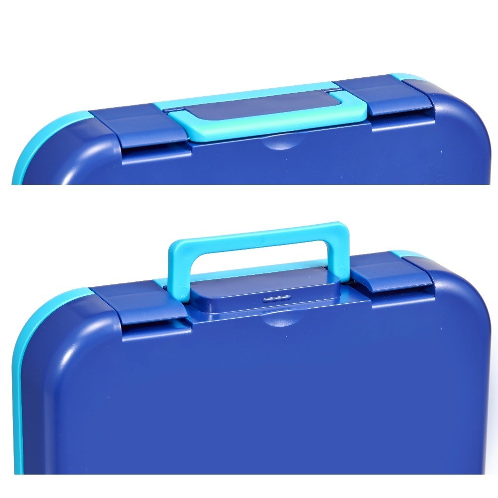 Lunch Box with 4 Compartments Bento Container Set Includes Fork Spoon and