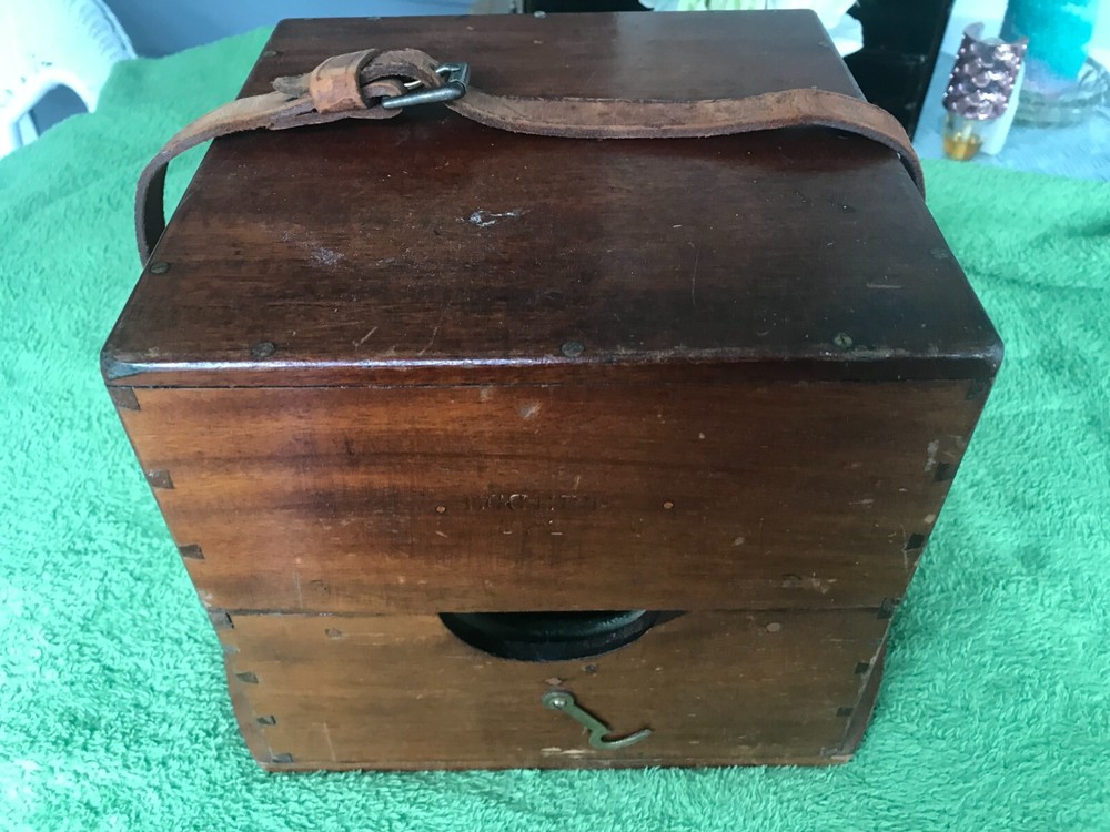 CASE FOR EGGERT NO. 372 SHIP CHRONOMETER MAHOGANY OUTER CASE CIRCA 1850