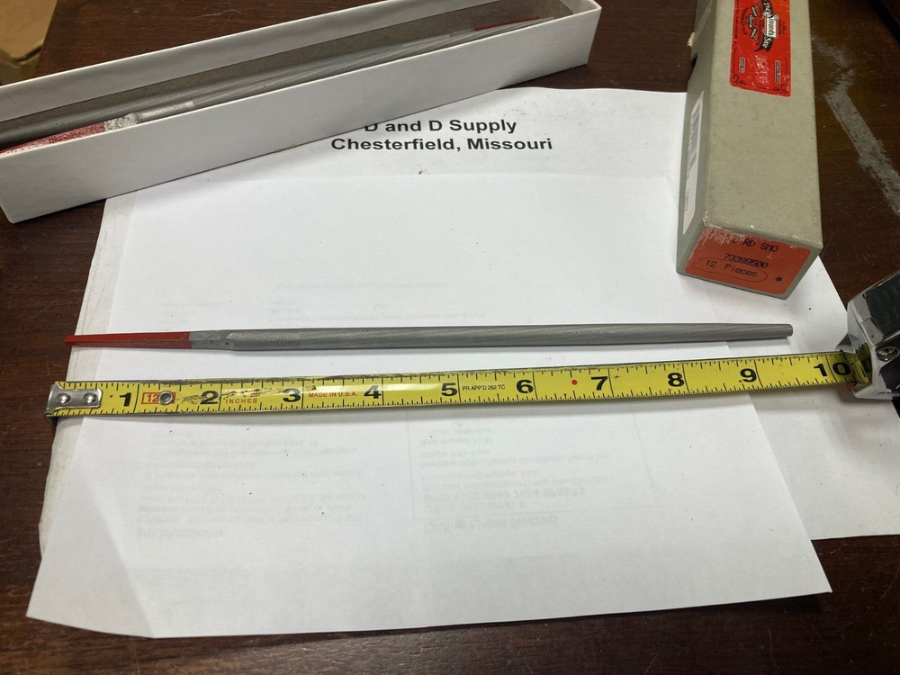 Simonds 73399500, Round, American-Pattern Double Cut, 8" File, Smooth Cut