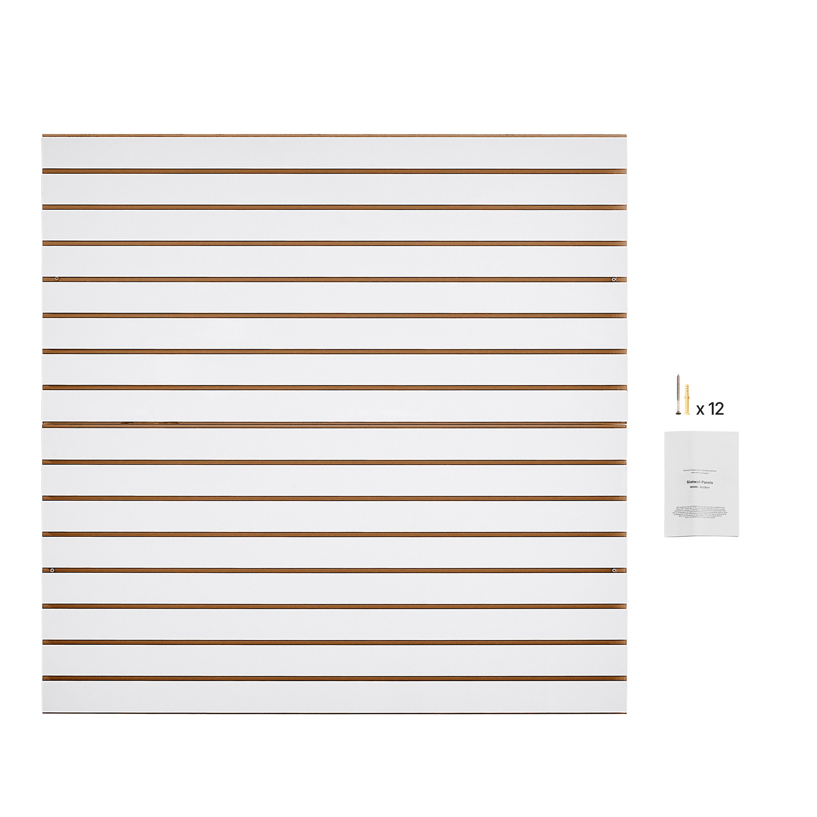 4 x 4 ft Slat Wall Paneling MDF White Garage Slatwall with Modular Design