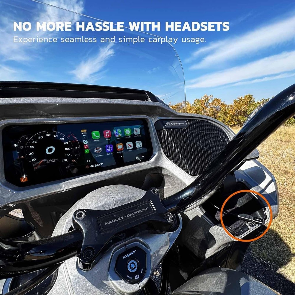 Seamless Motorcycle CarPlay Bypass Adapter with USB-C Charging - 3g Lightweight