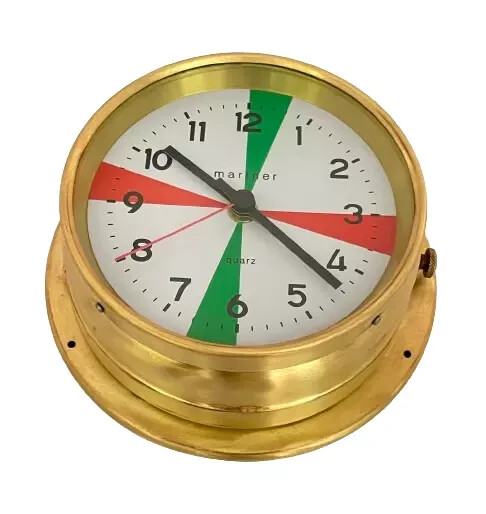 Mariner Royal Maritime Clock Solid Brass Wall Mount Nautical Ship's Captain 🕒✅