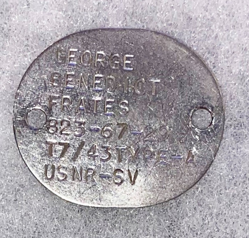 WWII Single USNR William Young T-44 Dog Tag