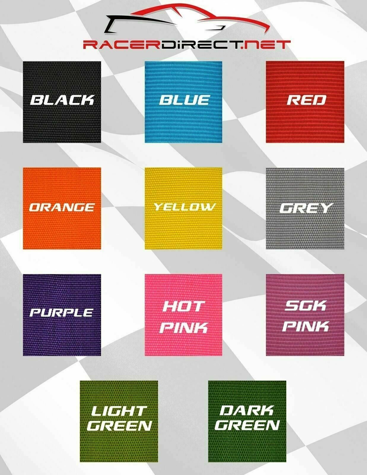 RACERDIRECT.NET 5 POINT SFI 16.1 LATCH & LINK 3" RACING BELT BLACK SPORTSMAN