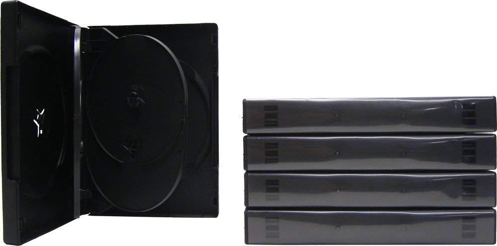 (5) 6-Capacity Replacement DVD Boxes Multi Set Thick Chubby Disc 27mm #DV6R27BK