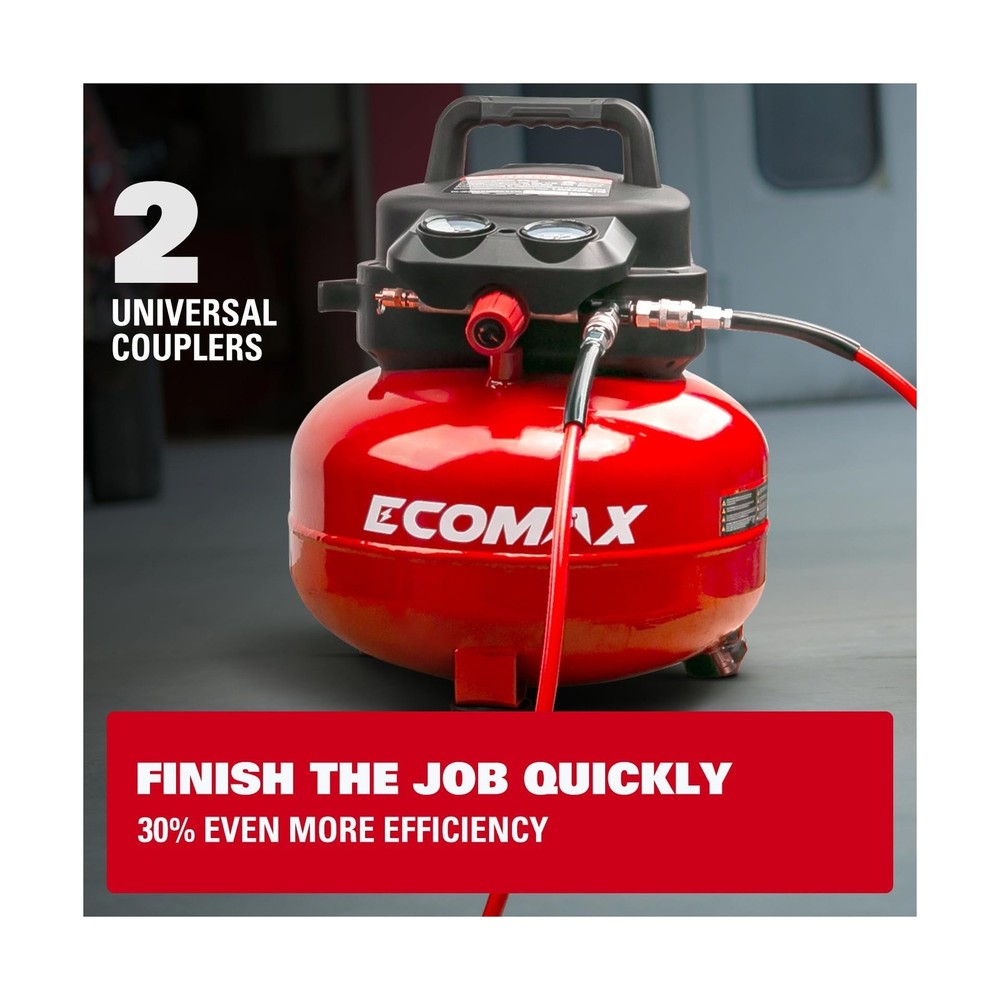 Air Compressor, 6-Gallon Pancake Air Compressor, MAX 175PSI, Compressor for A...