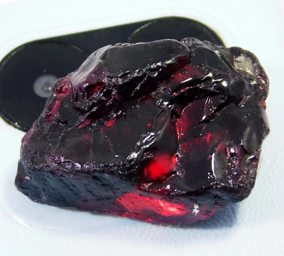 93.30 CT Natural Red Mexican Fire Opal Translucent Rough Loose Gemstone