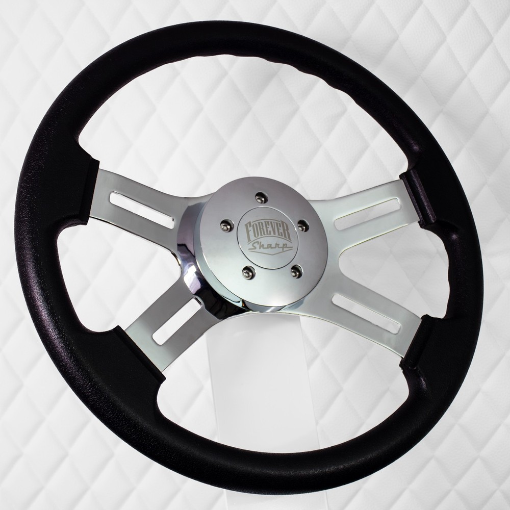 Forever Sharp 16" Steering Wheel Big Rig Black Polyurethane International T05
