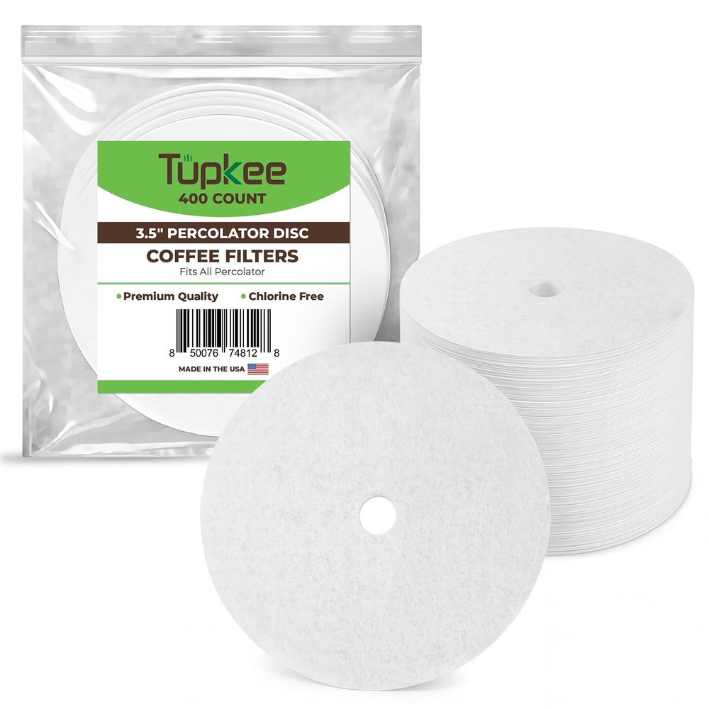 3.5" Percolator Coffee Filters – Flat Disc Round Coffee Filters - 400 Count