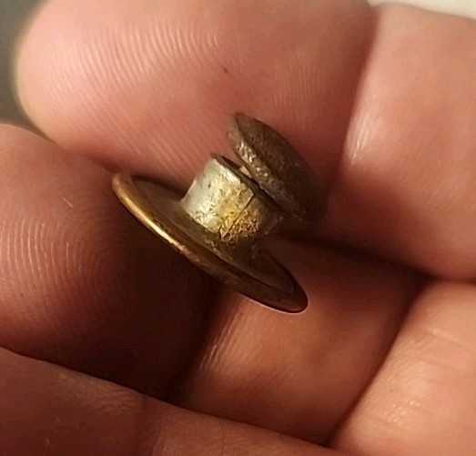 #2 Antique Lee Jeans Brass Stud Button Good Condition