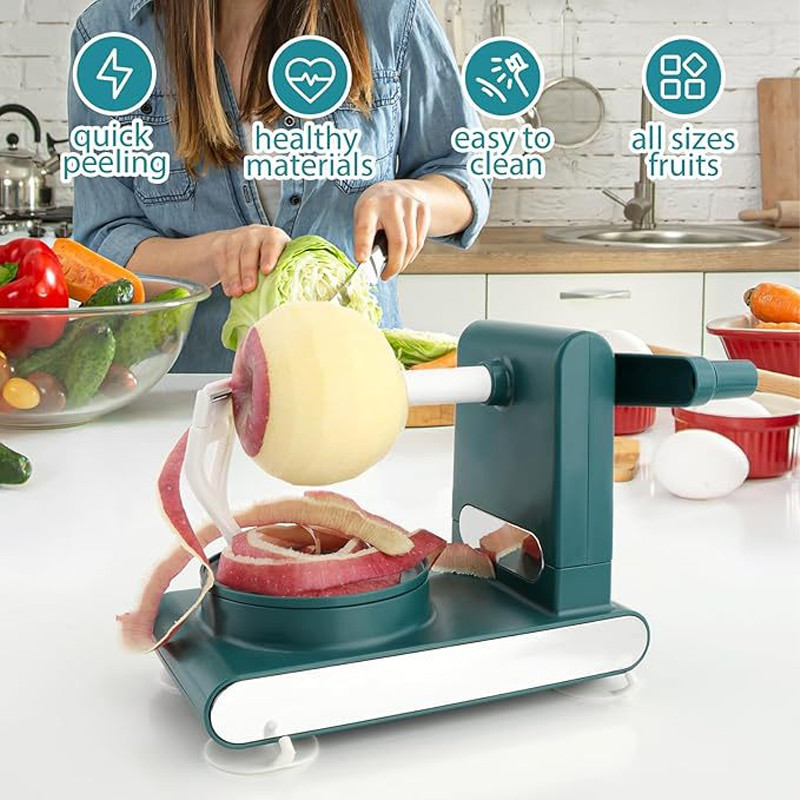 Hand Cranked Apple Potato Peeler Slicer Kit Fruit Cutter Processing Machine Tool