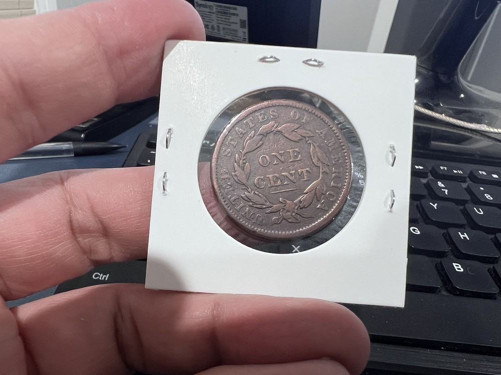 1838 1c Large Cent Coronet Head (500d)
