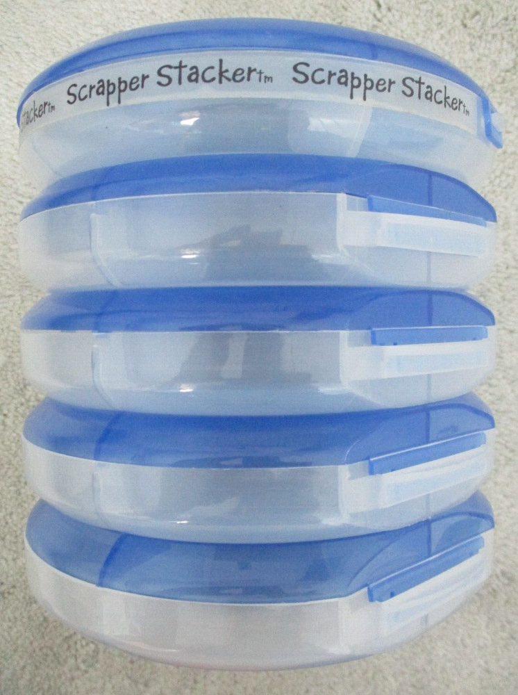 Scrapper Stacker Craft Buttons Storage Container Round 5 Layer 25 Section Handle