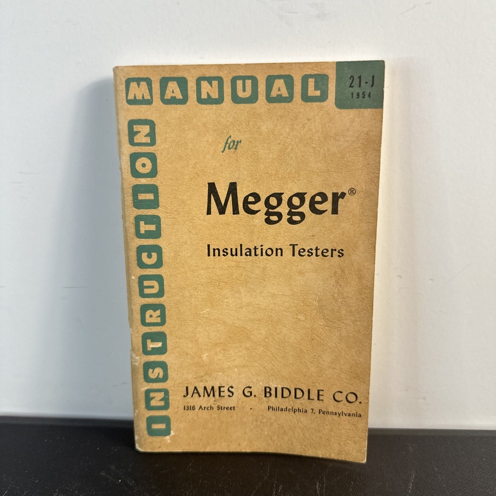 Magger Insulation Testers Instruction Manual Fifth Edition 21-J 1954 Original