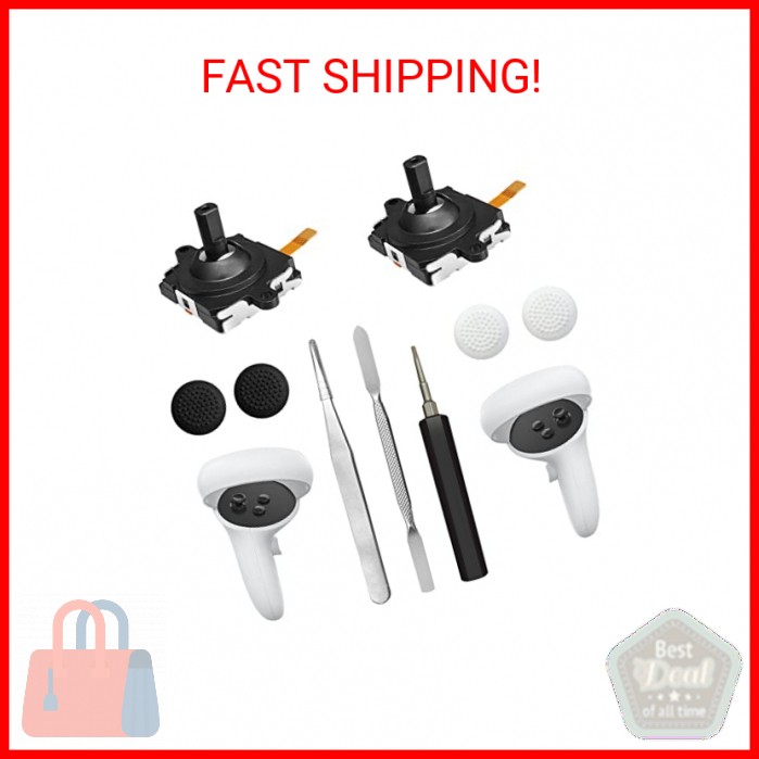 Joystick Replacement Kit for Oculus Quest 2/3 Controller, Repair Kit for Meta Qu