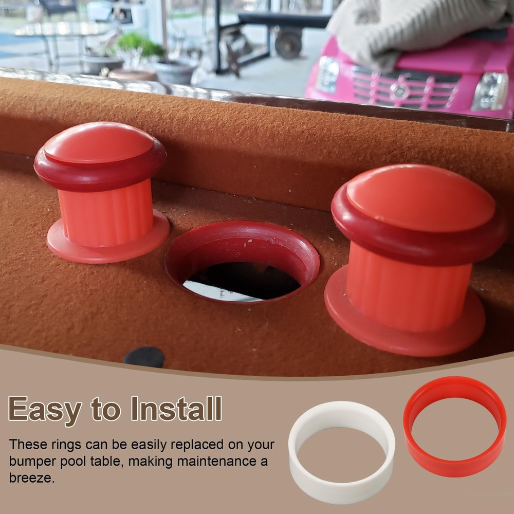 Hole Liners for Bumper Pool Table Plastic Bumper Table Hole Rings Bumper Pool...