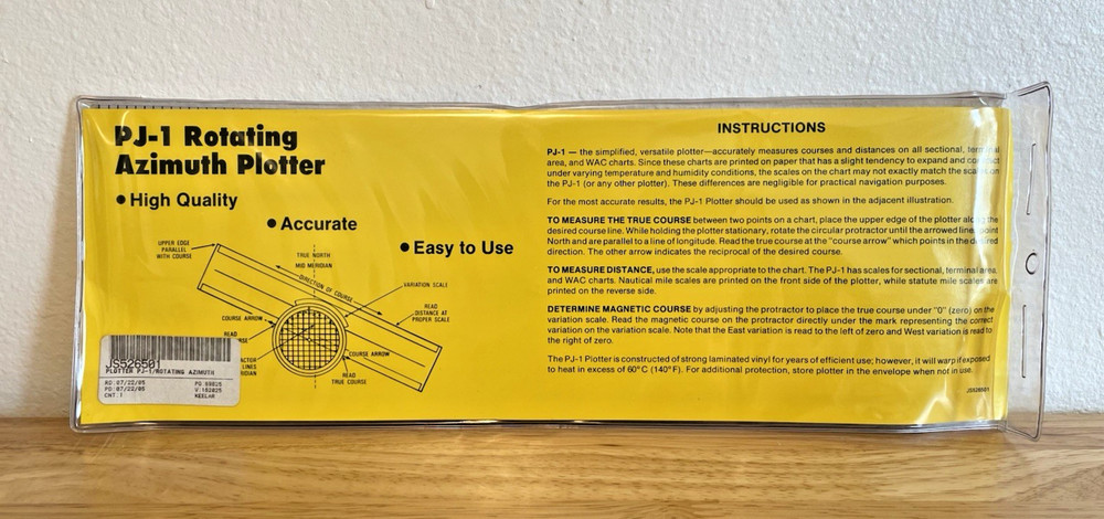 Jeppesen PJ-1 Rotating Azimuth Plotter JE526501