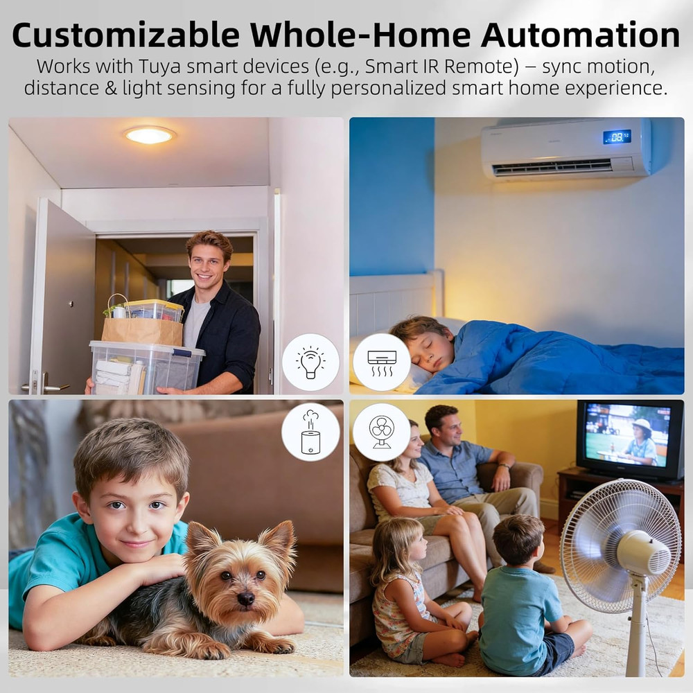 Human Presence Sensor 3 Pack, 24G Mmwave Radar Wired Wifi Motion Sensor, Motion