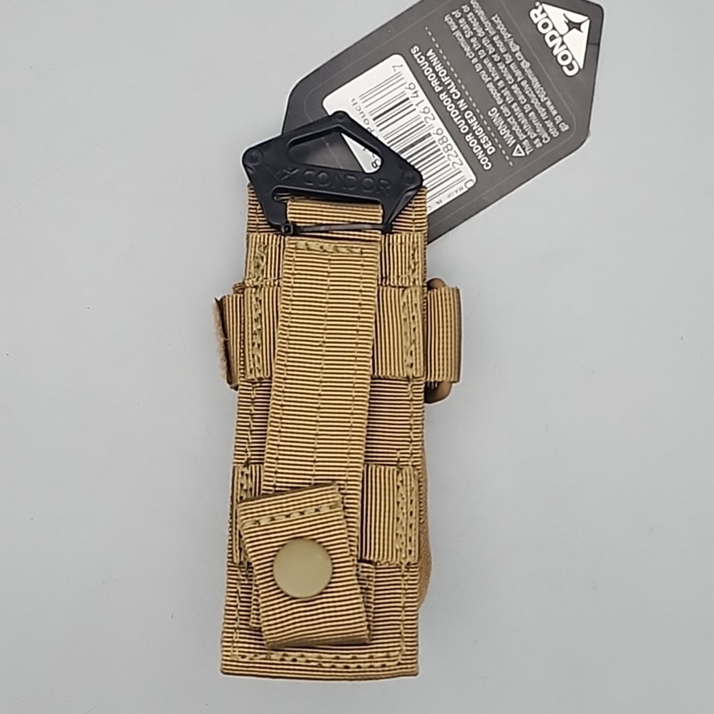 Condor MA48-498 Tactical Flashlight MOLLE Pouch Torch Adjustable Case Brown
