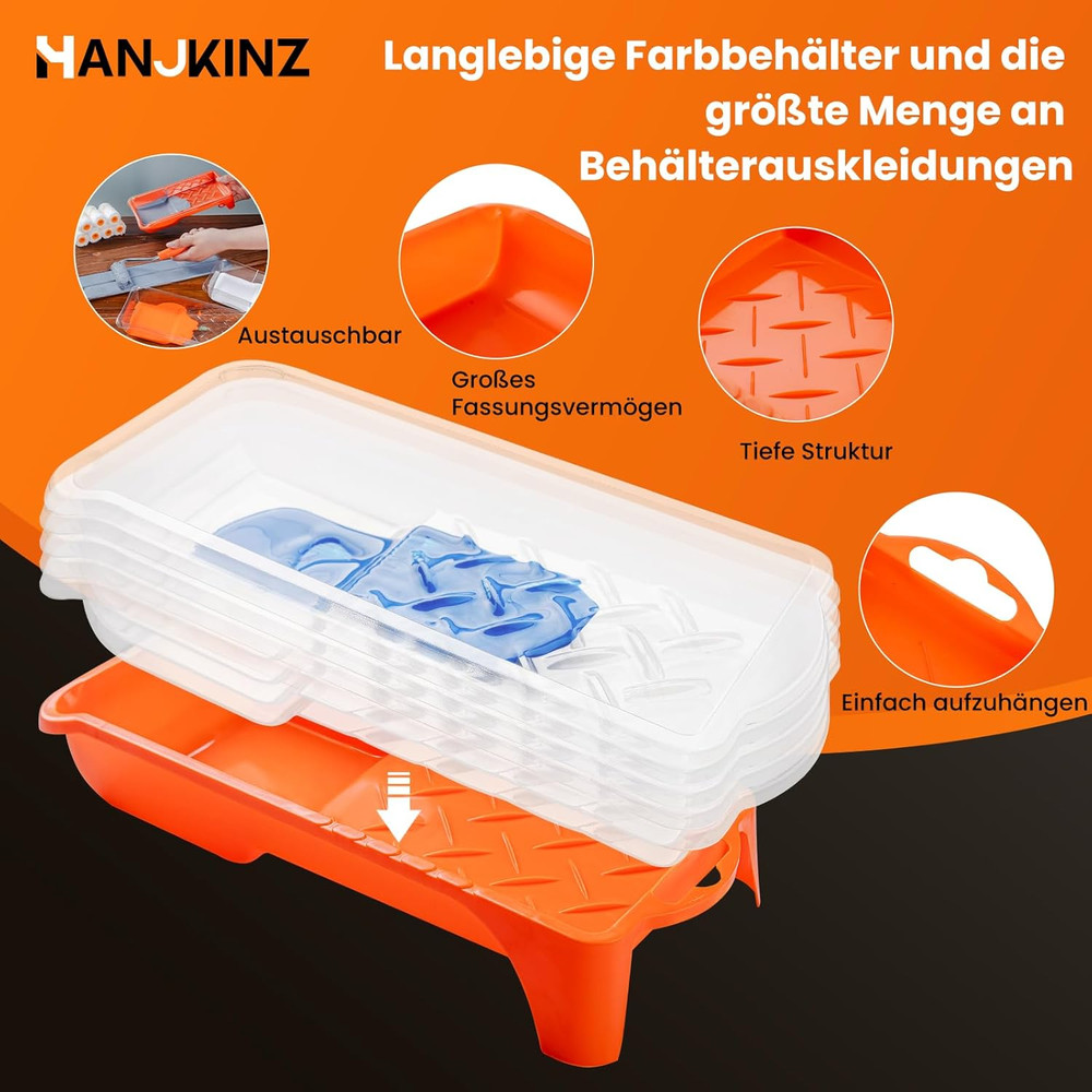 Paint Roller Kit Small Paint Roller with Microfiber Roller Covers Paint 15 Pack