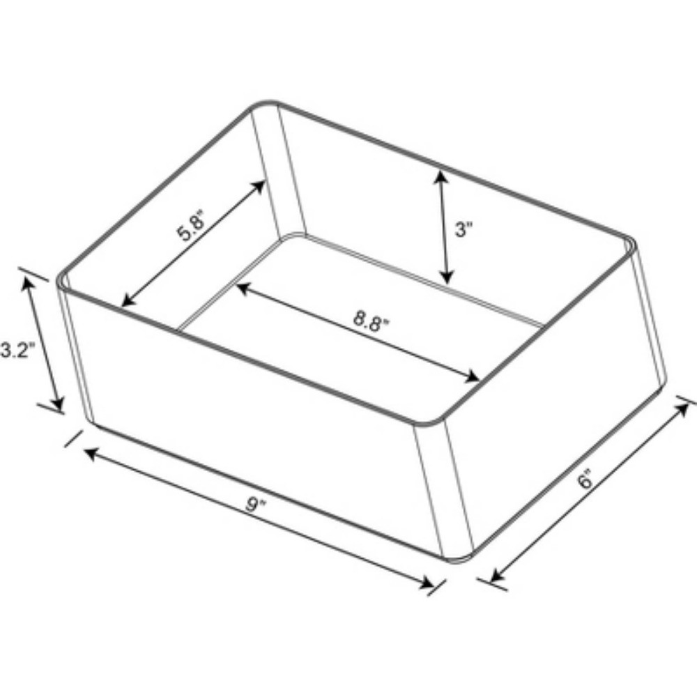 Large Plastic Bathroom Tray Clear Organizer, Stackable Storage, Hand Washable