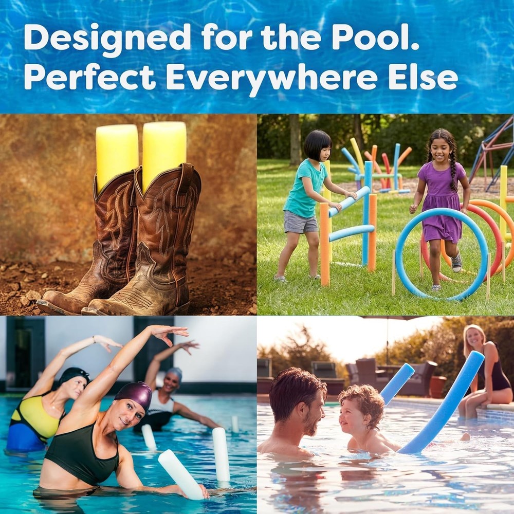40 Pack Pool Noodles Foam Floatation Devices Exercise and Pool Toy