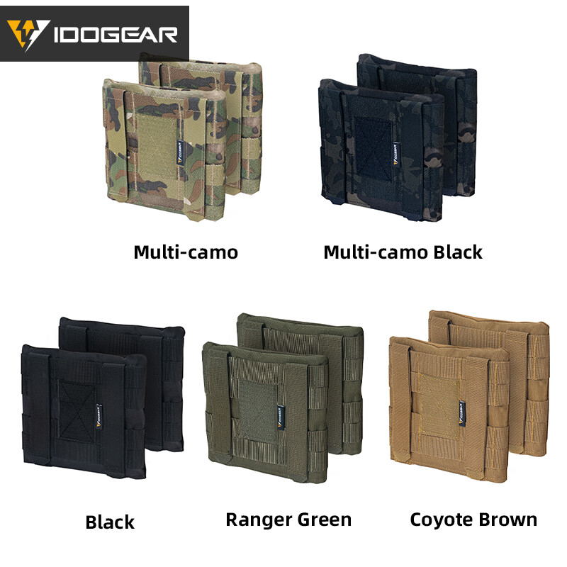IDOGEAR Tactical Side Plate Pouch Set Plate Pocket 2PCS 6"X6" for JPC2.0 Hunting