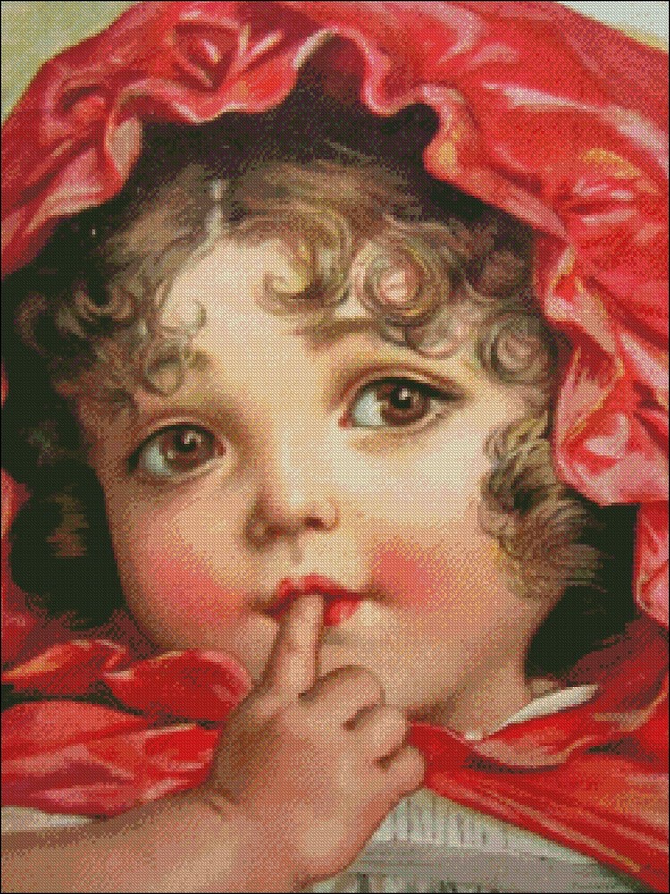 Chart Needlework - Counted Cross Stitch Patterns - Red Hat Girl