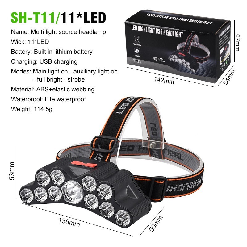 Super Bright LED Headlamp Rechargeable Headlight Head Torch Work Lamp Flashlight