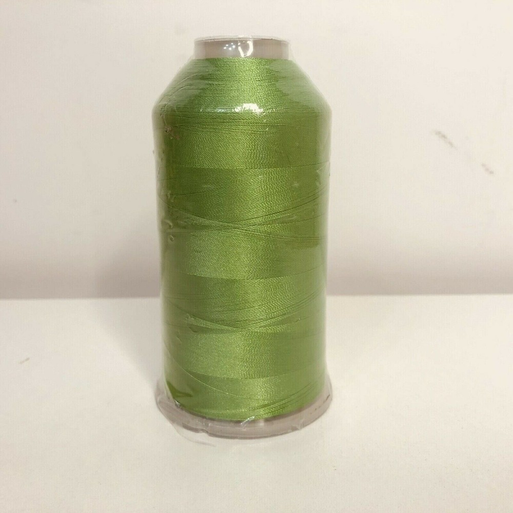 Polyester Embroidery Machine Thread 5000m Spool Col 513 Lime Green