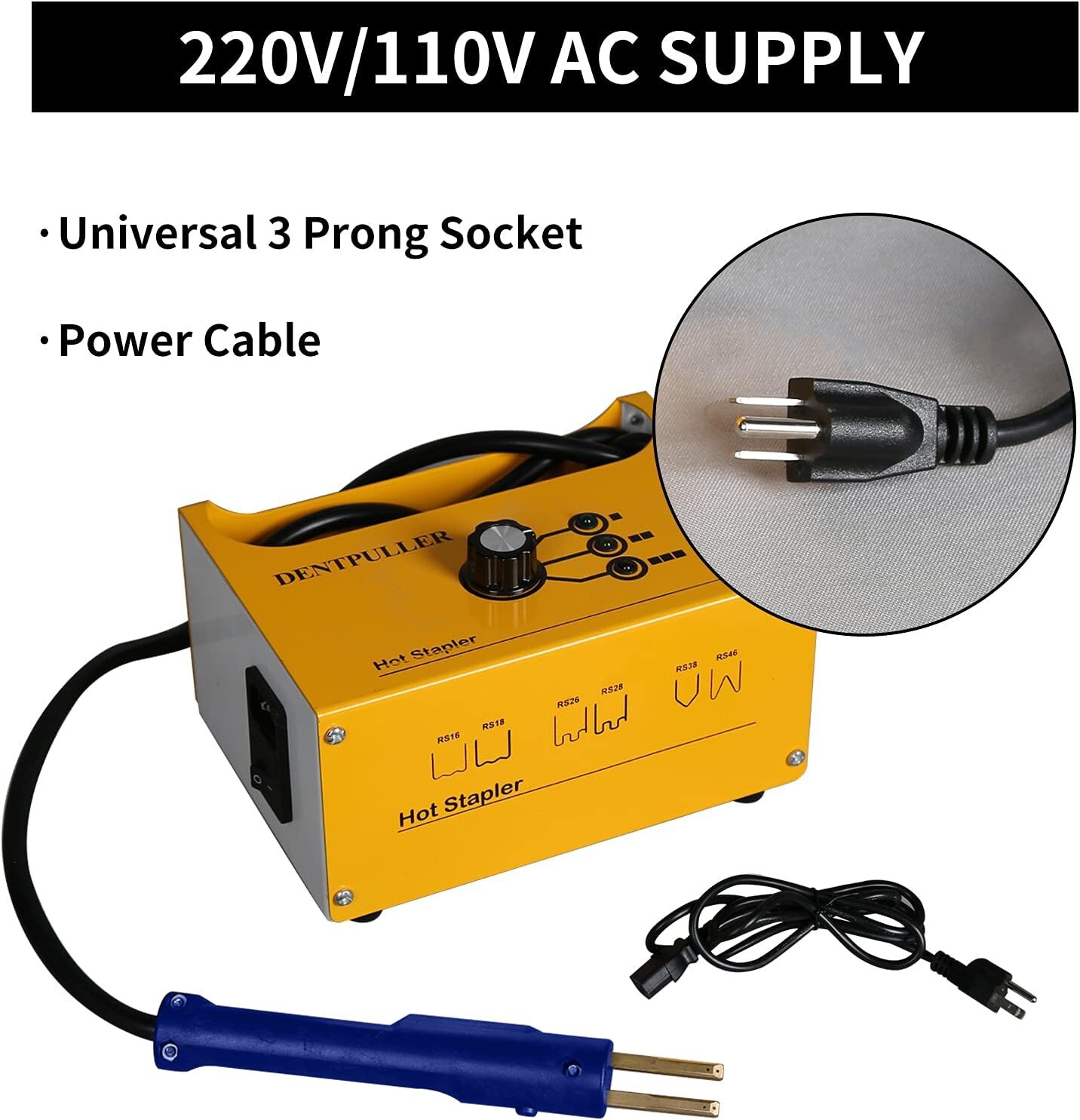 60W Hot Stapler Plastic Welder Welding Repair Kit Gun Car Bumper Tool 600Staples