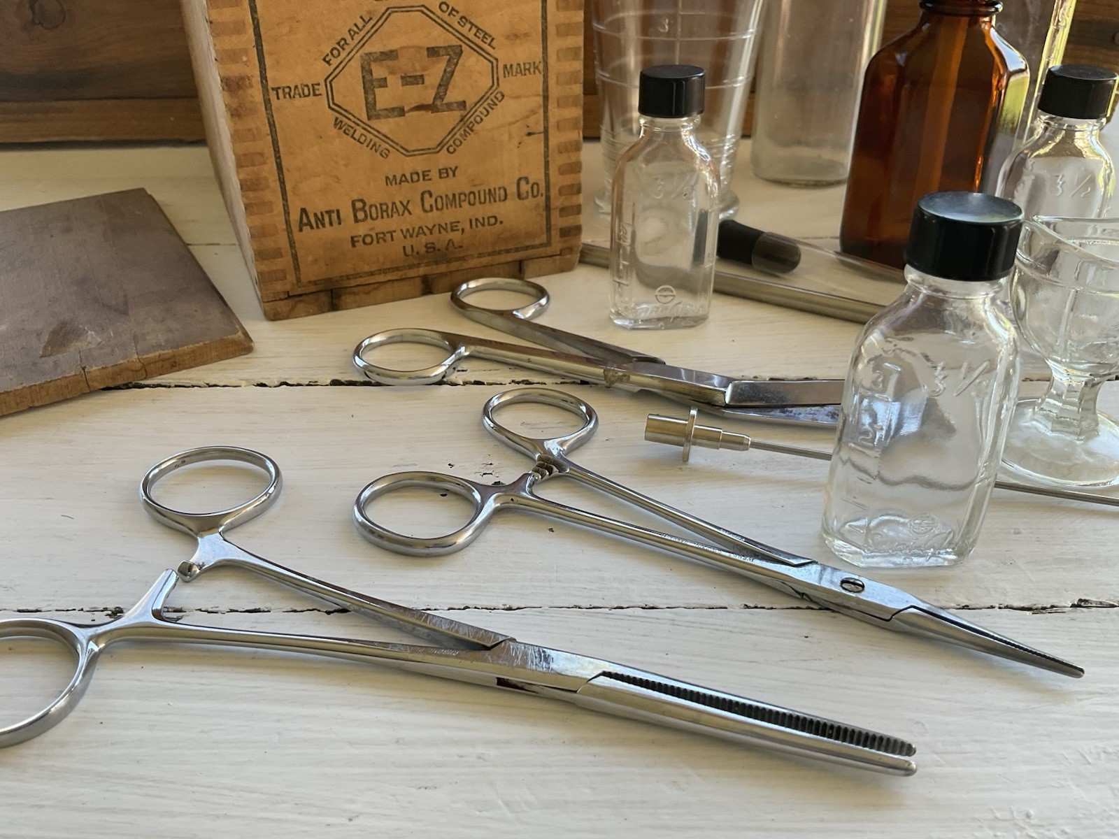 Antique LOT medical Apothecary Surgical Instrument Wendt Bristol GERMAN Chrome