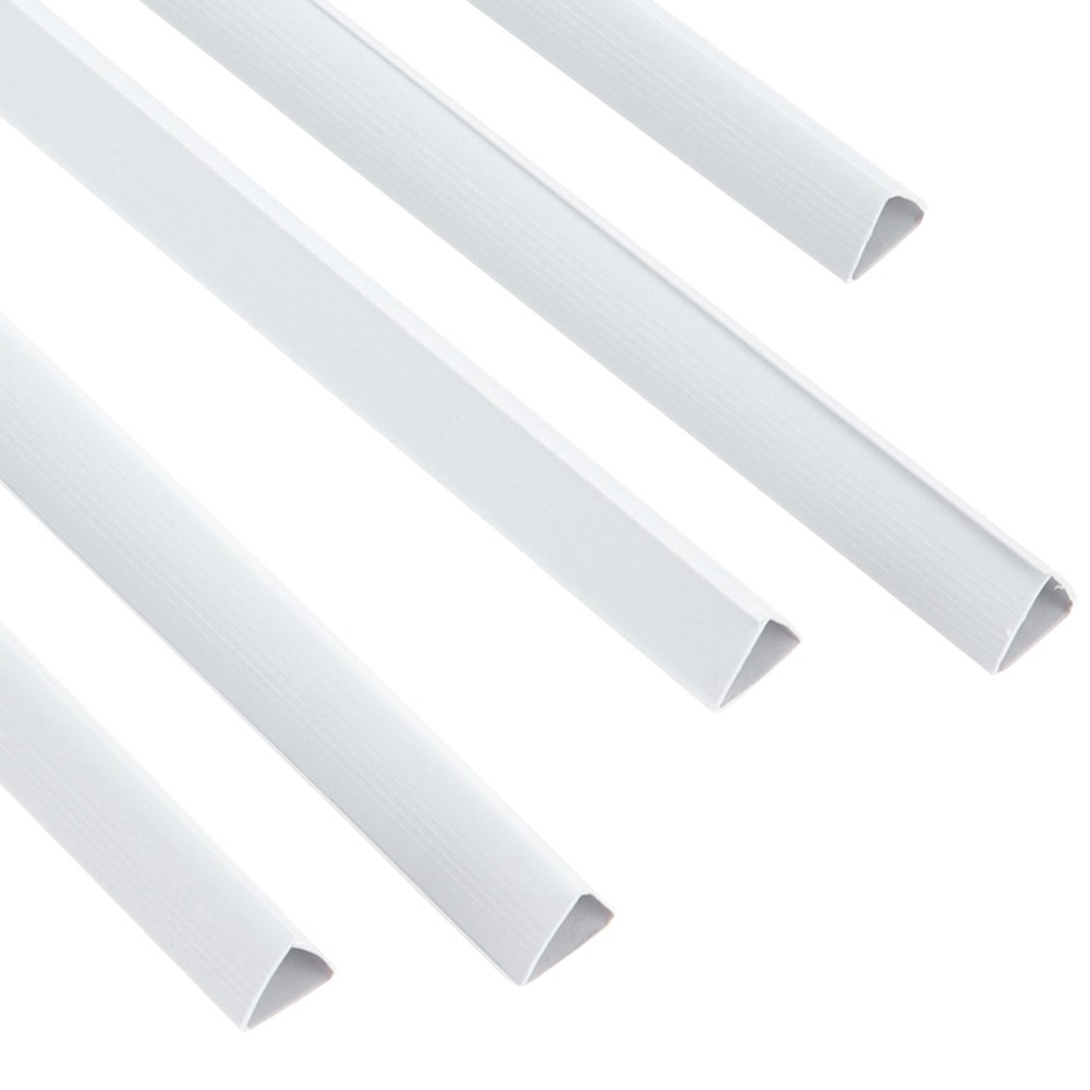 50Pcs Binding Bars, 10mm Binding Bars Slide Grip, White