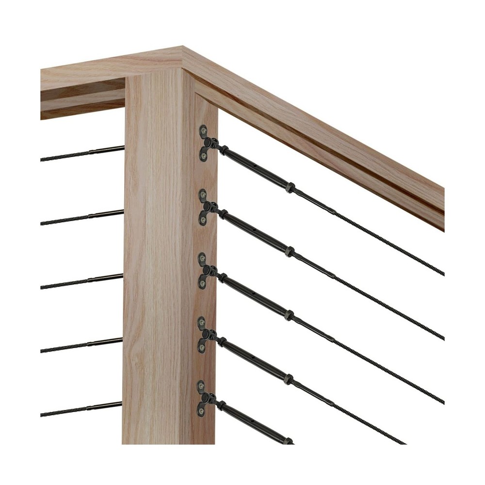 Black Cable Railing Hardware Kit, for 1/8 Cable Railing System for Wood Posts...